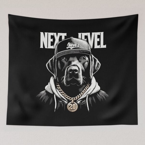 Item preview, Black Labrador Gangster Next Level Dog Gift designed and sold by Pineapple-Tree.