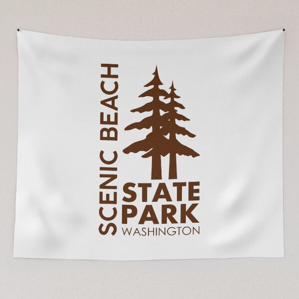 Item preview, Scenic Beach State Park Washington Pines designed and sold by bivenart.