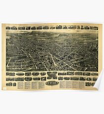 Aerial View of Meriden, Connecticut (1918) Poster
