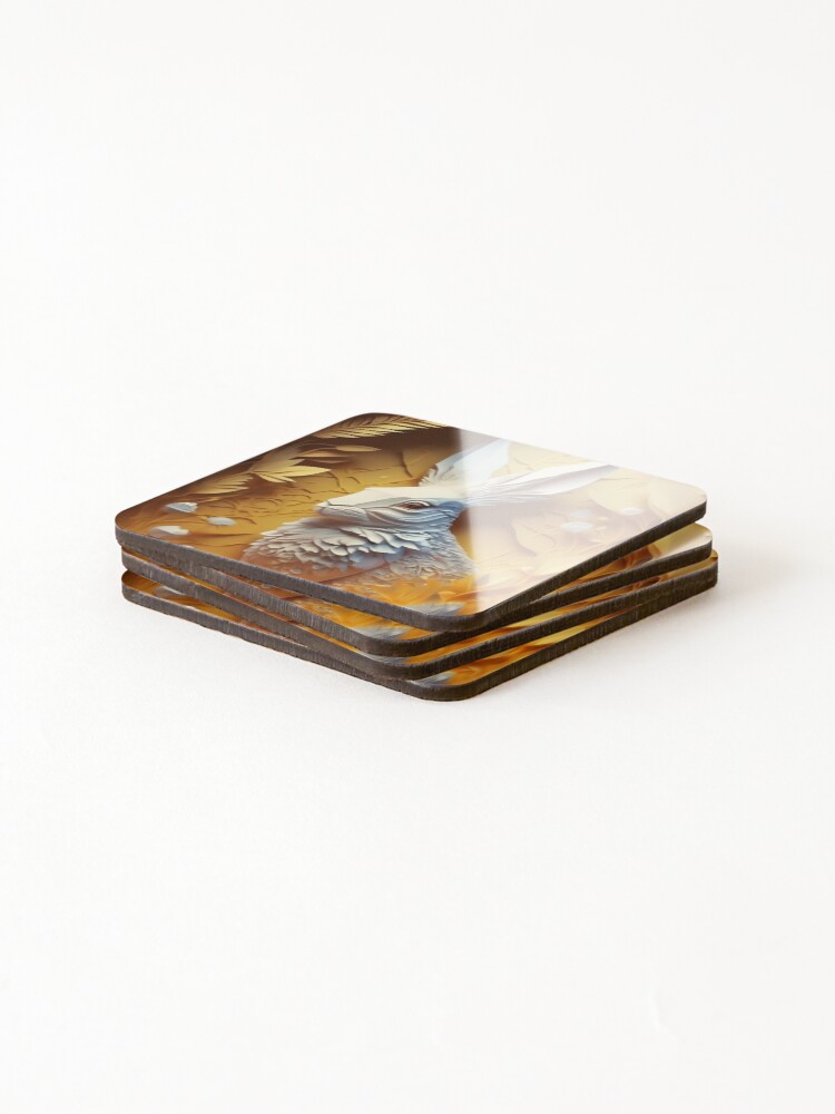 Thumbnail 4 of 5, Coasters (Set of 4), Paper Rabbit designed and sold by WANBASTEN.
