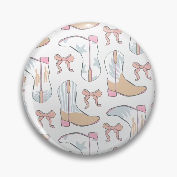 Item preview, Cowboy Boots and Cowgirl Boots with Coquette Ribbons Pastel Rose Baby Blue designed and sold by Caroline Rausch.