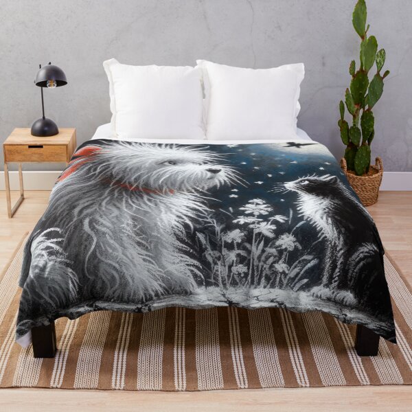 Item preview, Dog and Cat, Moonlit Scene designed and sold by MarinaFila.