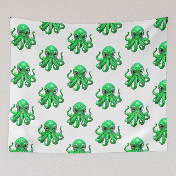 Item preview, 3d Green Octopus designed and sold by Bunmigraphics .