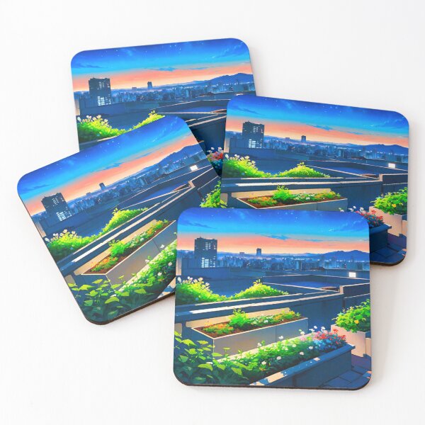 Item preview, Skyline Serenity: Rooftop Garden Scene designed and sold by GrizzlyCollective.