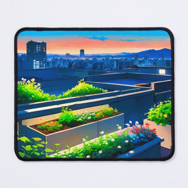 Item preview, Skyline Serenity: Rooftop Garden Scene designed and sold by GrizzlyCollective.