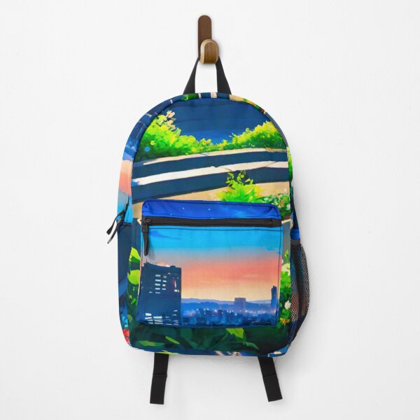 Item preview, Skyline Serenity: escena del jardín en la azotea designed and sold by GrizzlyCollective.