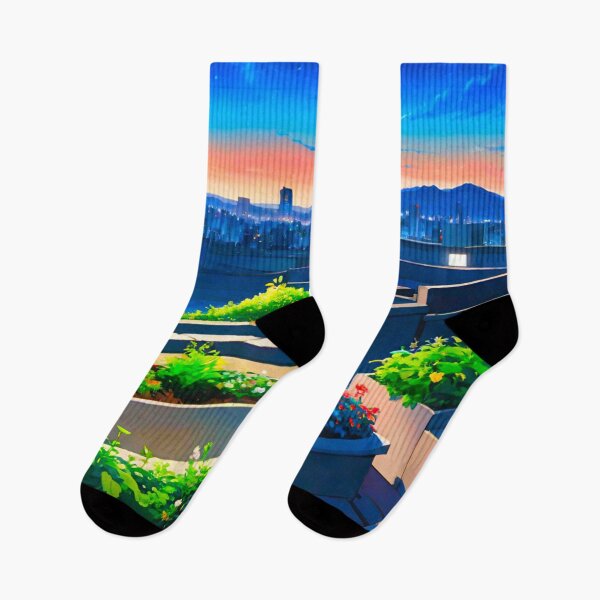 Item preview, Skyline Serenity: Rooftop Garden Scene designed and sold by GrizzlyCollective.