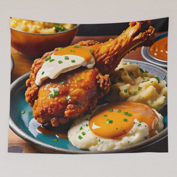 Item preview, Comfort Feast: Fried Chicken, Egg, and Mash designed and sold by GrizzlyCollective.