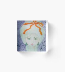 18th Century Cobweb Lady Acrylic Block