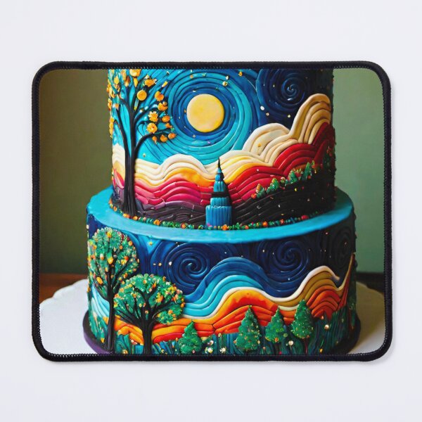 Item preview, Artisan Masterpiece: Detailed Cake with Icing Artwork designed and sold by GrizzlyCollective.