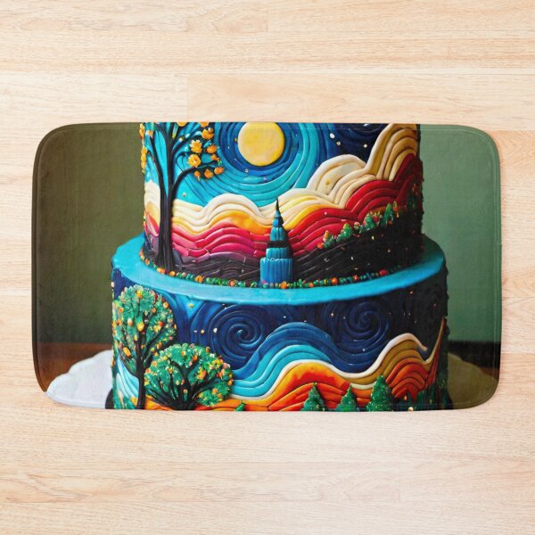 Item preview, Artisan Masterpiece: Detailed Cake with Icing Artwork designed and sold by GrizzlyCollective.