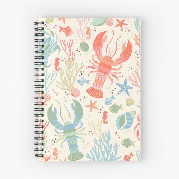 Item preview, CLAWFULLY BUSY UNDERWATER LOBSTER AND CRAB PATTERN designed and sold by THE PRINTED SQUARE STUDIO.