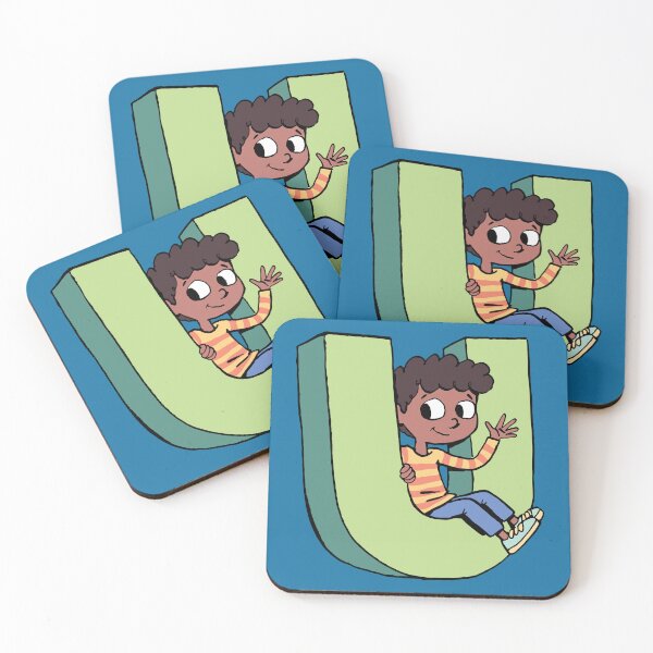 Item preview, boy sitting in the capital letter U designed and sold by duxpavlic.
