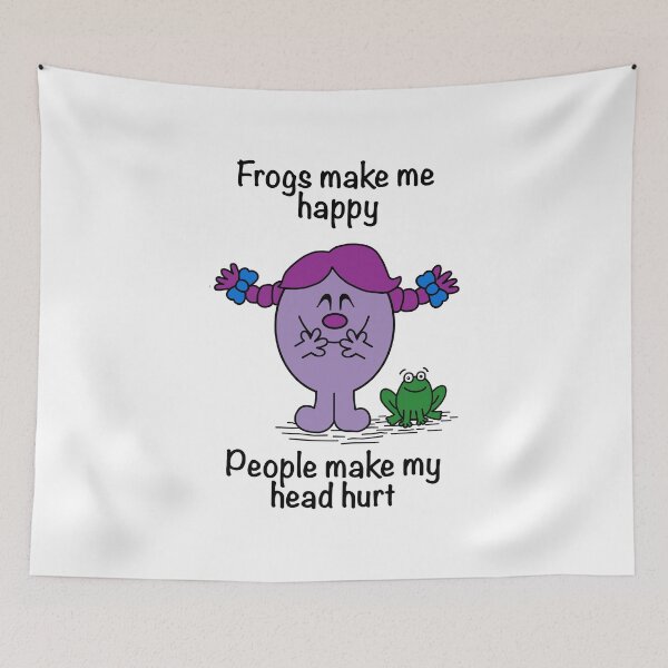 Item preview, Little Miss Frogs Make Me Happy People Make My Head Hurt designed and sold by Scat the cat.