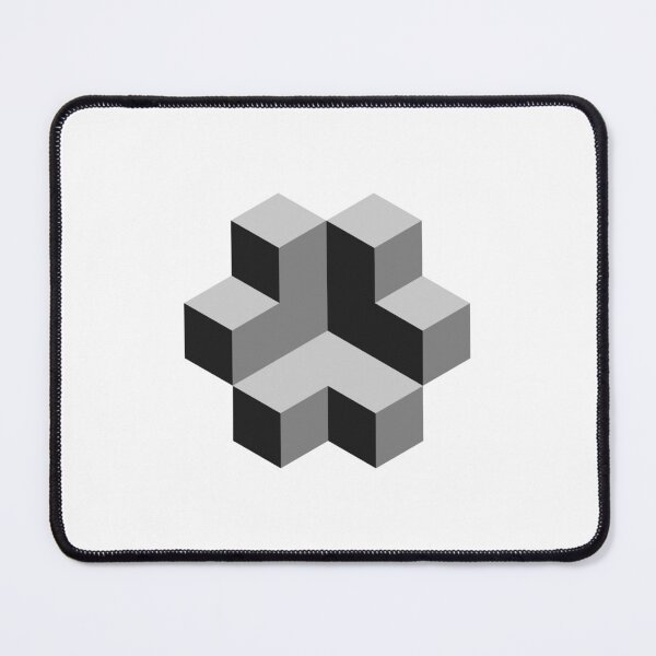 Item preview, 3D Isometric Illusional Cube - Minimal Black, White, Gray Geometry Graphic Logo - Abstract Shapes Art designed and sold by Warit THI.