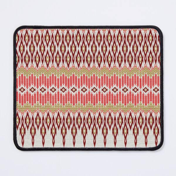 Item preview, Sari pattern, Thai fabric pattern, pastel colors, rectangular shape, dark lines. stable and beautiful designed and sold by ThawanTarnnoy.