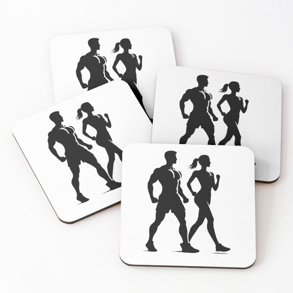 Item preview, Athletes Silhouette Duo - Man and Woman Print designed and sold by lloreleya.