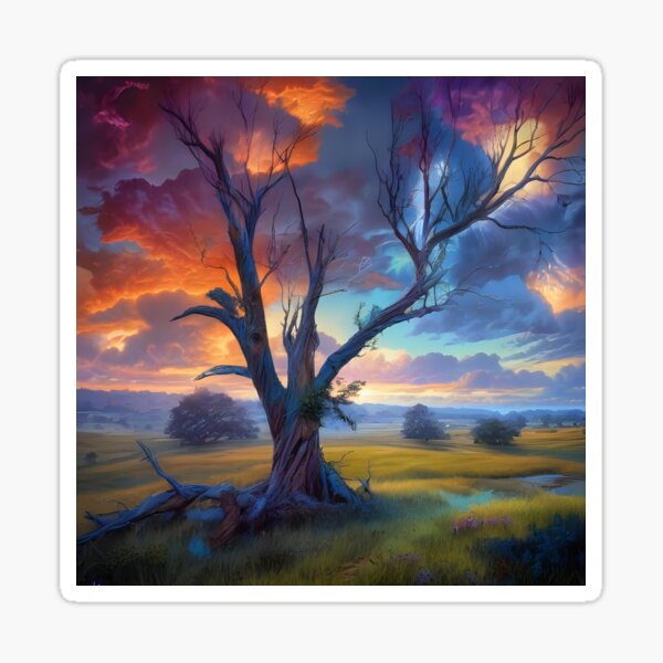 Item preview, Dead tree in the field  designed and sold by Nomad-Maynard.