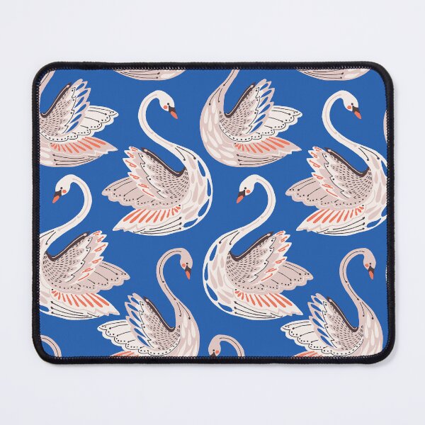 Aperçu de l'œuvre MOTIF DE CYGNE FOLK DE STYLE RÉTRO SCANDINAVE créée et vendue par THE PRINTED SQUARE STUDIO.