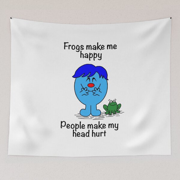 Item preview, Mr Men Frogs Make Me Happy People Make My Head Hurt designed and sold by Scat the cat.