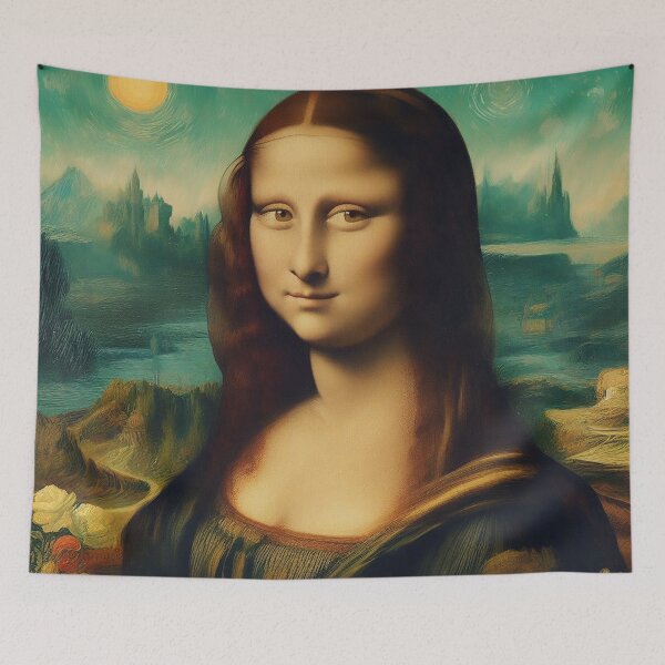Item preview, “Mona Lisa’s Surreal Serenity” designed and sold by DJ-Portable.