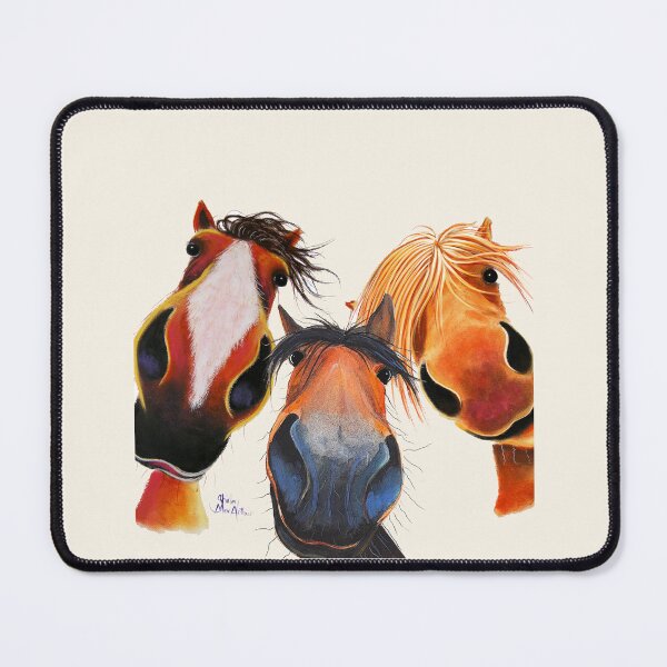 Item preview, HORSE PRiNT 'WHo LeFT THe GaTe OPeN 2 on CReaM' BY SHiRLeY MacARTHuR designed and sold by Shirley MacArthur Art.
