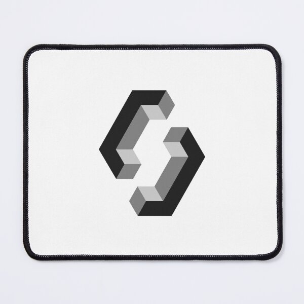 Item preview, 3D Isometric Illusional Cycling Cube B - Minimal Black, White, Gray Geometry Graphic Logo - Abstract Shapes Art designed and sold by Warit THI.