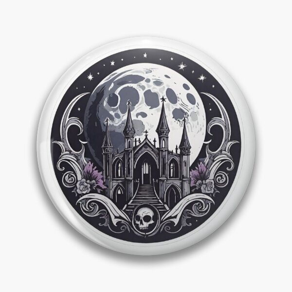 Item preview, Mystical Moonlit Castle | Dark Gothic Moon & Castle Scene Graphic designed and sold by DopeStick.