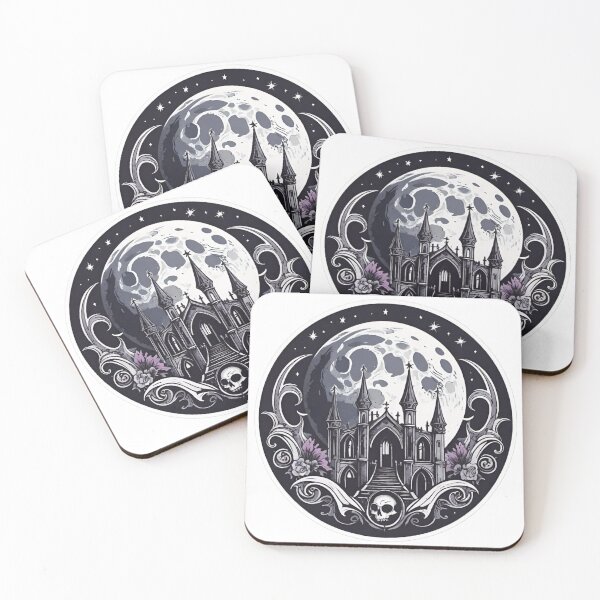 Item preview, Mystical Moonlit Castle | Dark Gothic Moon & Castle Scene Graphic designed and sold by DopeStick.