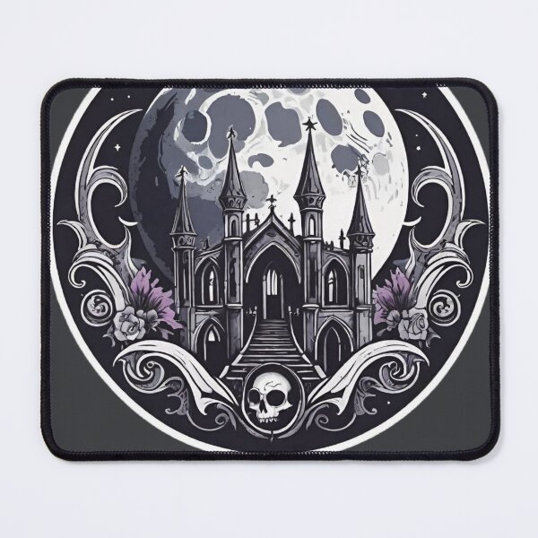 Item preview, Mystical Moonlit Castle | Dark Gothic Moon & Castle Scene Graphic designed and sold by DopeStick.
