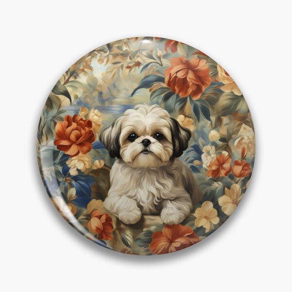 Item preview, Shih Tzu inspired by Impressionism designed and sold by bloomandbark.
