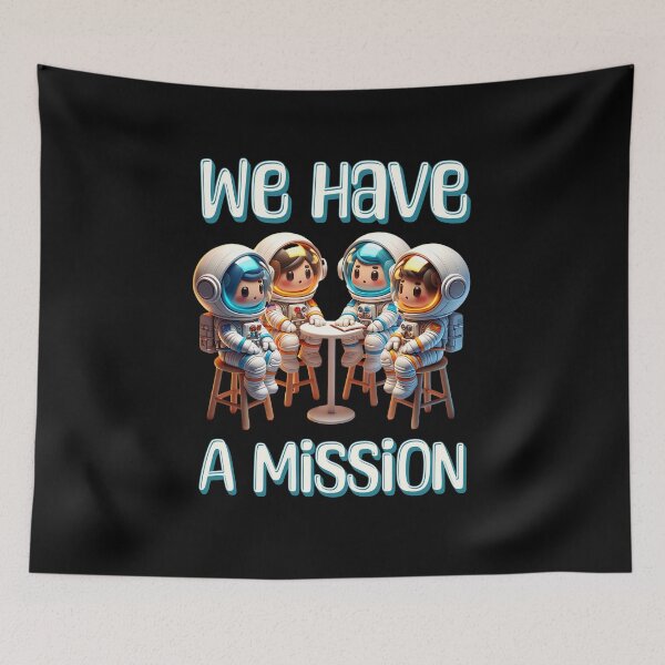 Item preview, Funny astronauts sitting at a table designed and sold by JoeStylistic.