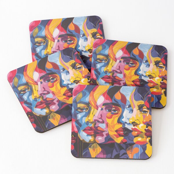 Item preview, Colorful Abstract Faces in Modern Style designed and sold by palmyst.
