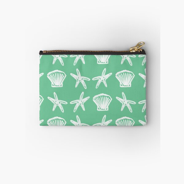 Item preview, Shells and Starfish green designed and sold by DEWEYandSKY.
