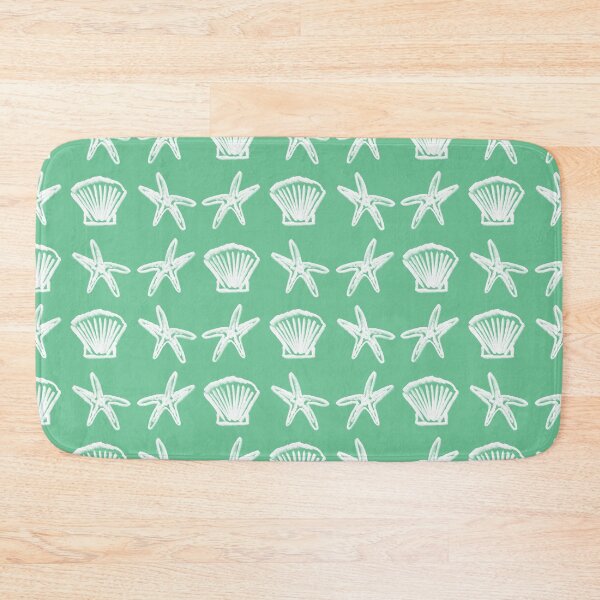 Item preview, Shells and Starfish green designed and sold by DEWEYandSKY.