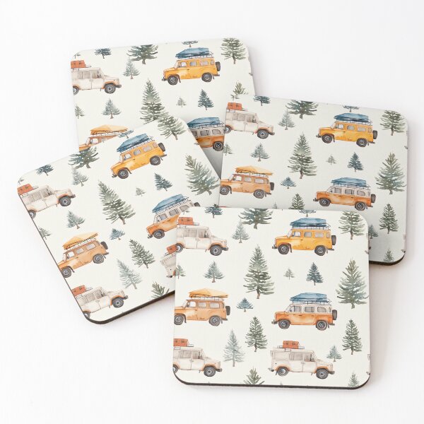 Item preview, Watercolor Adventure Vehicles with Nature Motifs designed and sold by amortka.