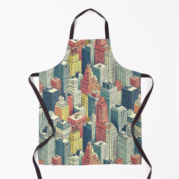 Artikelvorschau, Handgezeichnetes axonometrisches NYC-Skyline-Muster entworfen und verkauft von amortka.