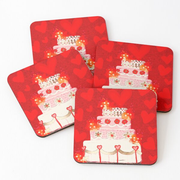 Item preview, Best wishes red love heart cake designed and sold by bekki smith.