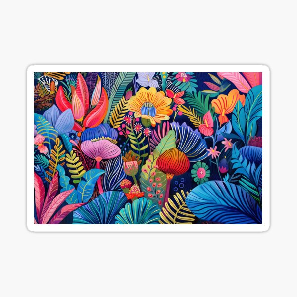 Vibrant Blossoms of Africa Sticker
