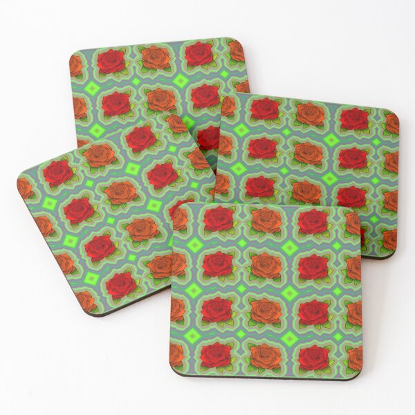 Aperçu de l'œuvre Roses sur motif vert... créée et vendue par Harryucksche.