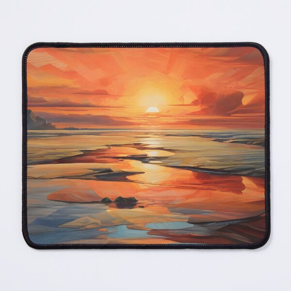 Item preview, Vibrant Abstract Ocean Sunset Vorticism 1 designed and sold by Jason123za.