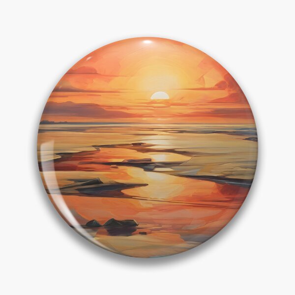 Item preview, Vibrant Abstract Ocean Sunset Vorticism 1 designed and sold by Jason123za.