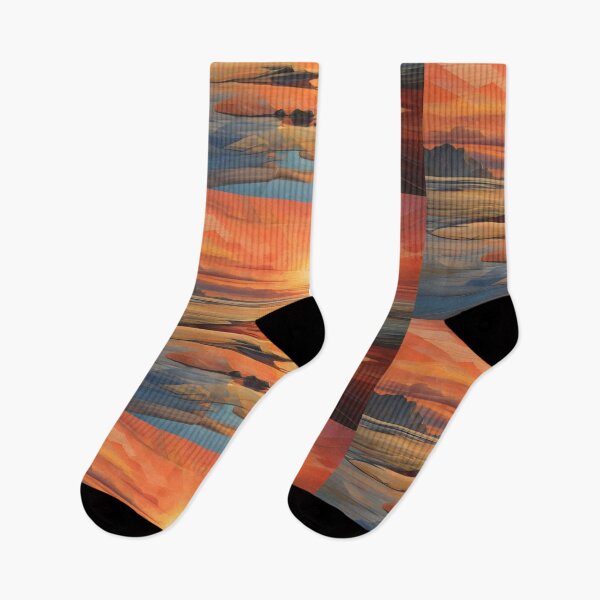 Item preview, Vibrant Abstract Ocean Sunset Vorticism 1 designed and sold by Jason123za.