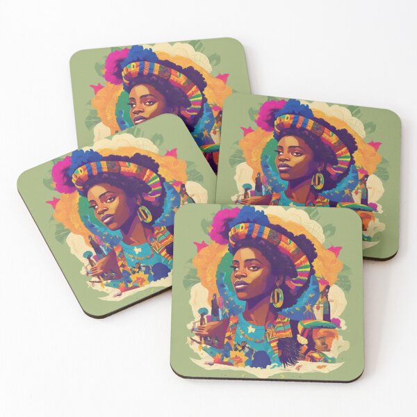 Item preview, Juneteenth-themed design with vibrant colors, cultural symbols, empowering messages, diverse representation, historical references, trendy typography designed and sold by Bee Happy Creative™.