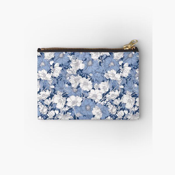 Item preview, Delicate Blue & White Floral Pattern Fabric by Josan Gonzalez designed and sold by amortka.