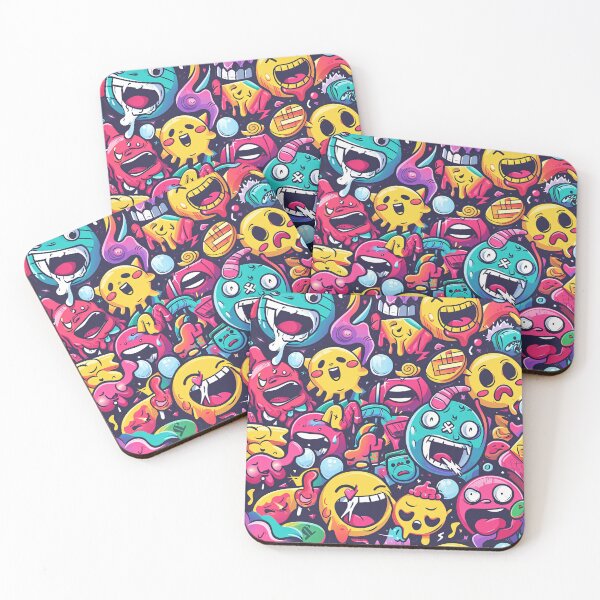 Item preview, Funny Panic Attack Illustration with Emojis & Vivid Colors designed and sold by amortka.