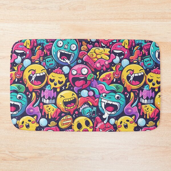 Item preview, Funny Panic Attack Illustration with Emojis & Vivid Colors designed and sold by amortka.