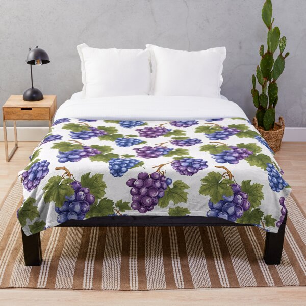 Item preview, Funny Grape Pattern on White designed and sold by amortka.