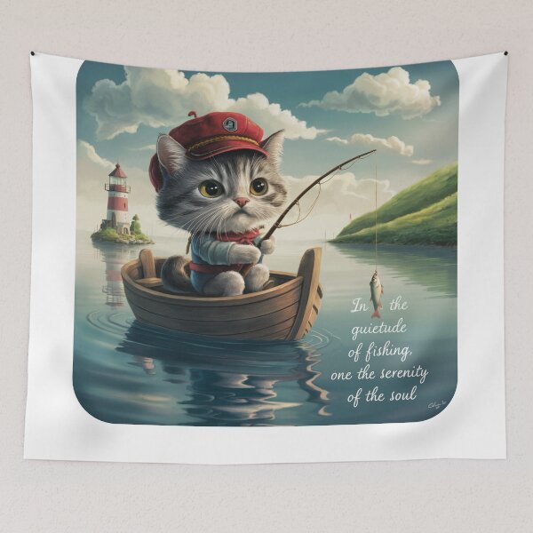 Item preview, Feline Fisher: A Cat's Day Out  II designed and sold by Kookie Tarp.