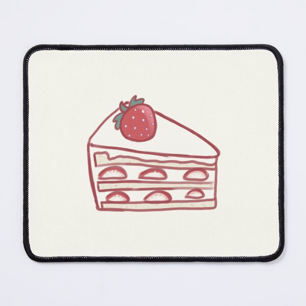 Item preview, Strawberry cake illustration designed and sold by Artofmayara.